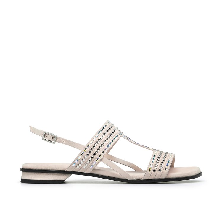 Sandals with rhinestones