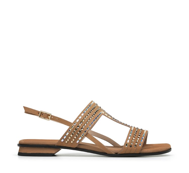 Sandals with rhinestones