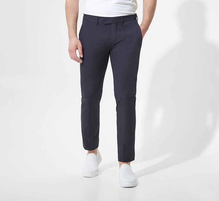 Blue regular fit trousers