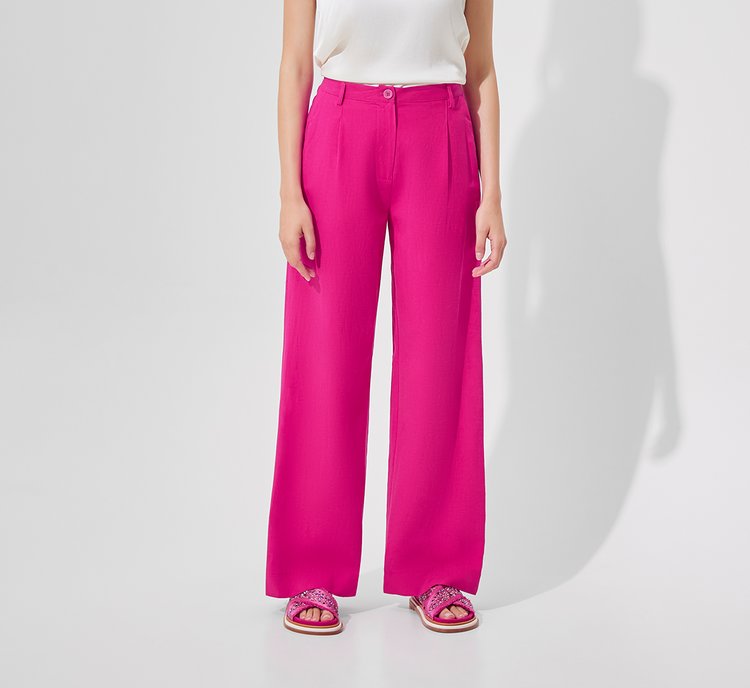 Wide-leg trousers with pleats