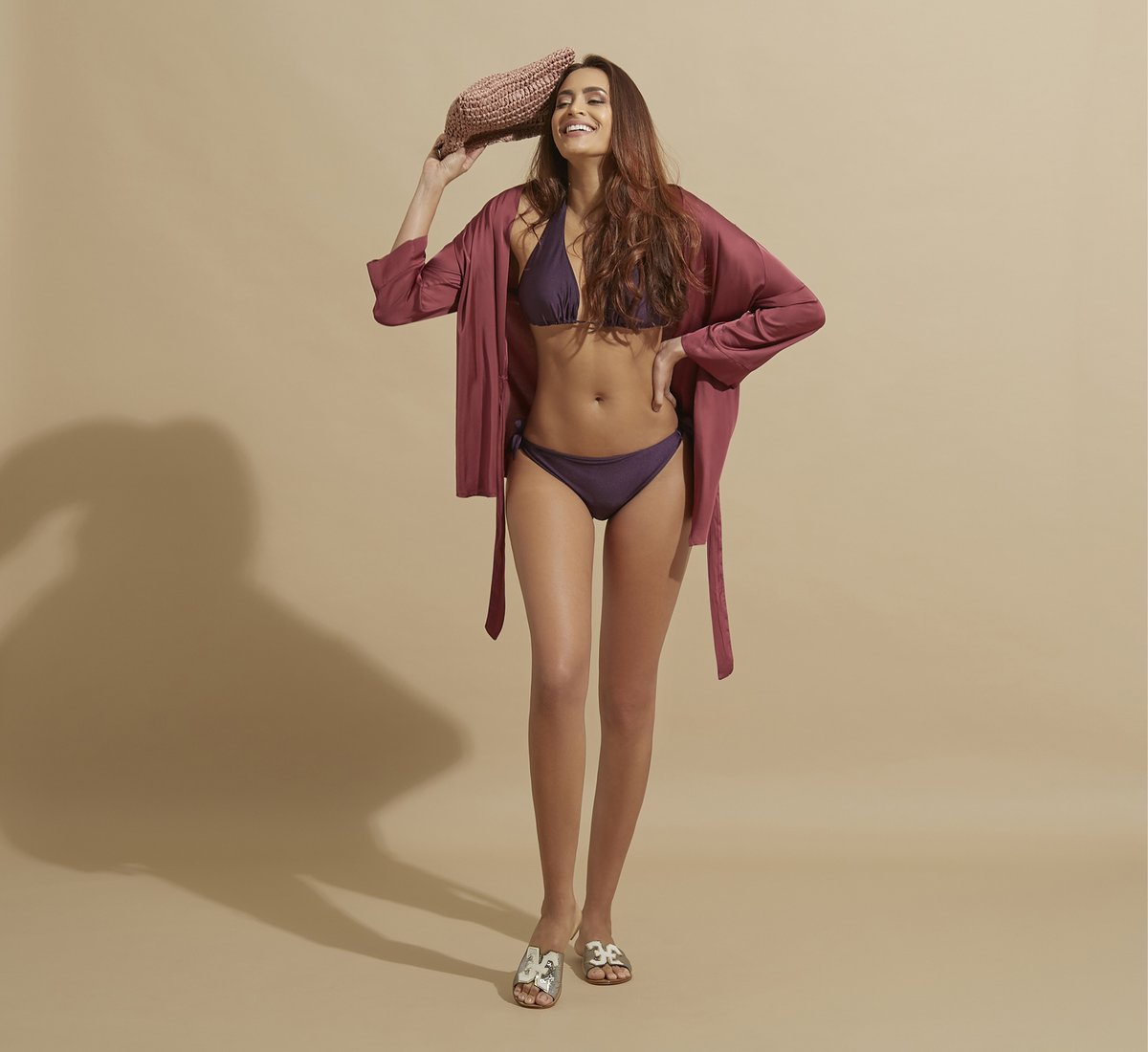 ANANAS AUBERGINE BIKINI BOTTOMS