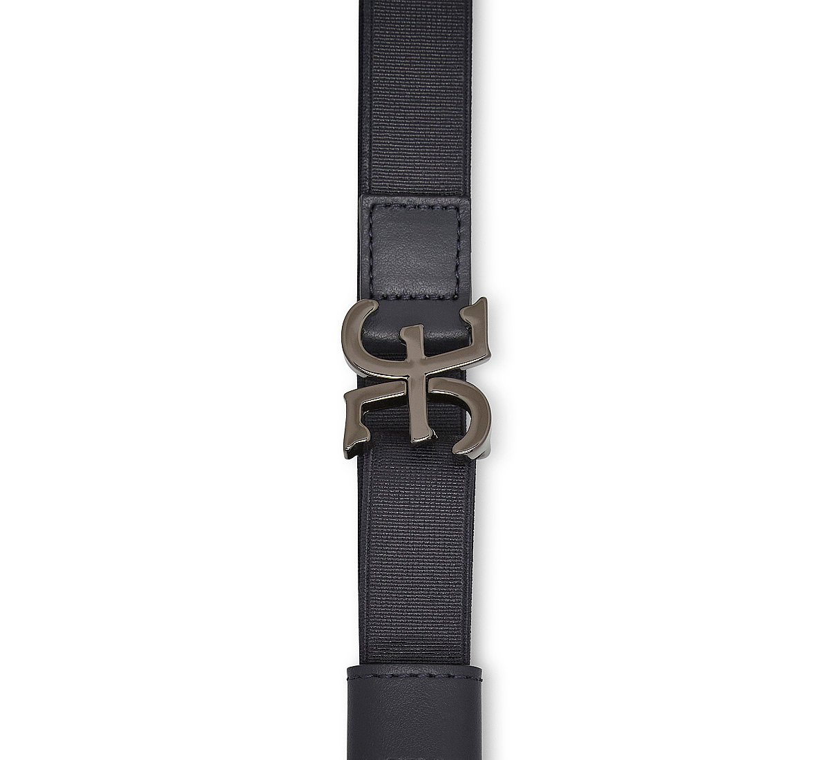 Elastic belt with logo-bearing fastening