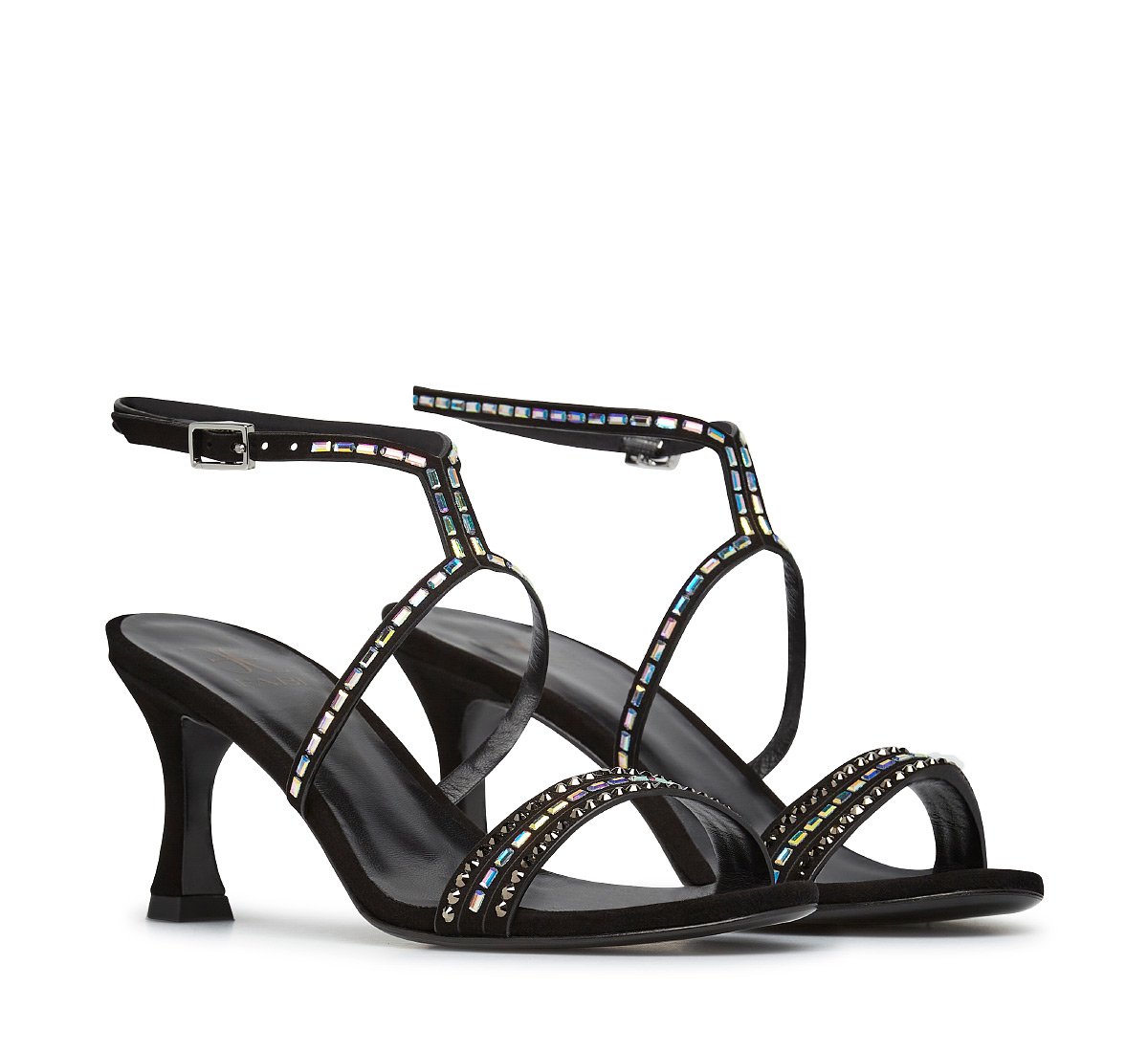 Sandals with rhinestones