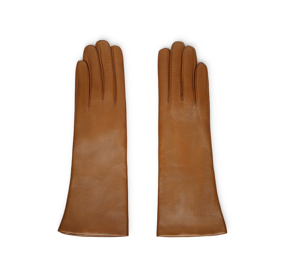 Brown leather gloves