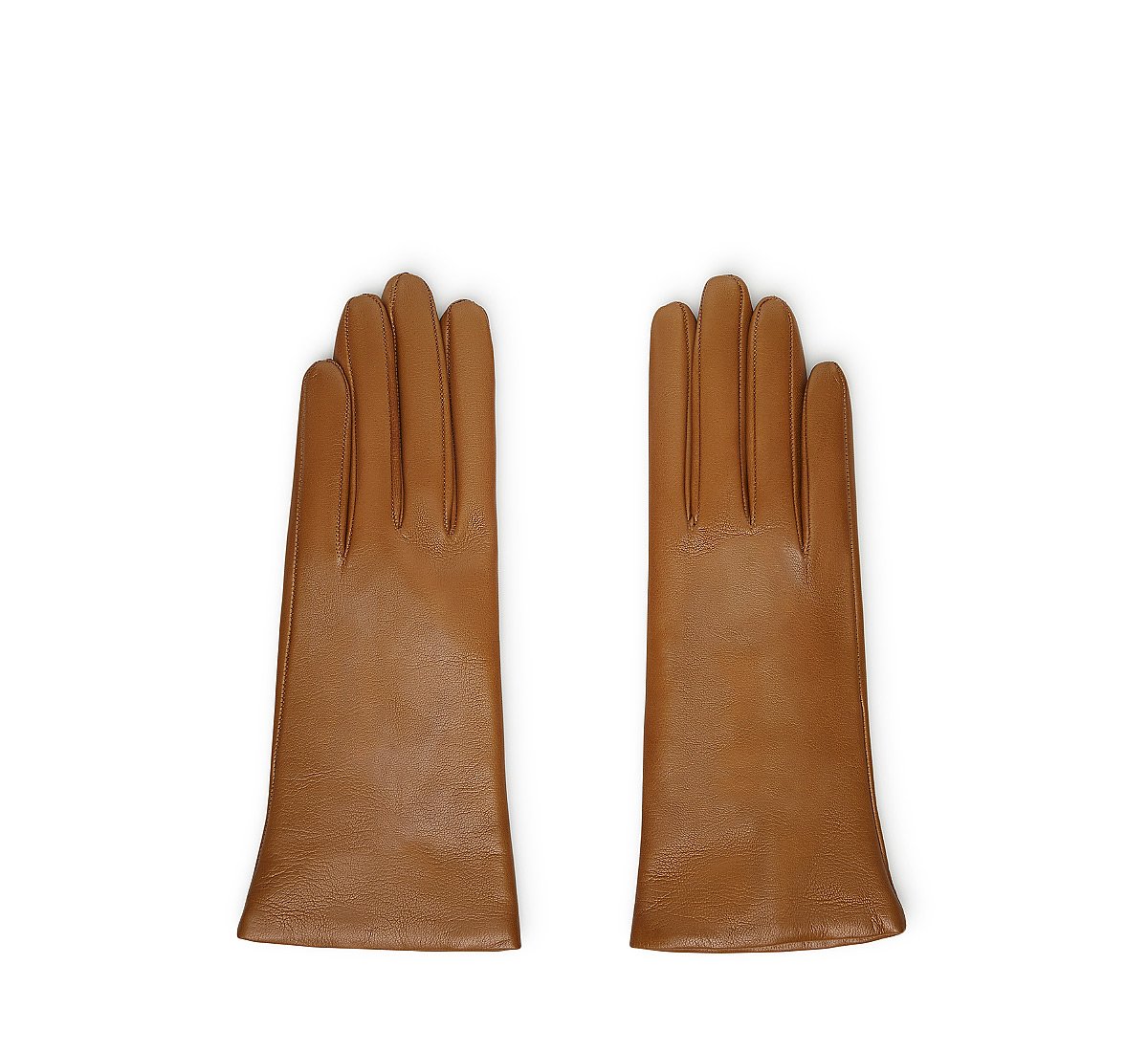 Brown leather gloves