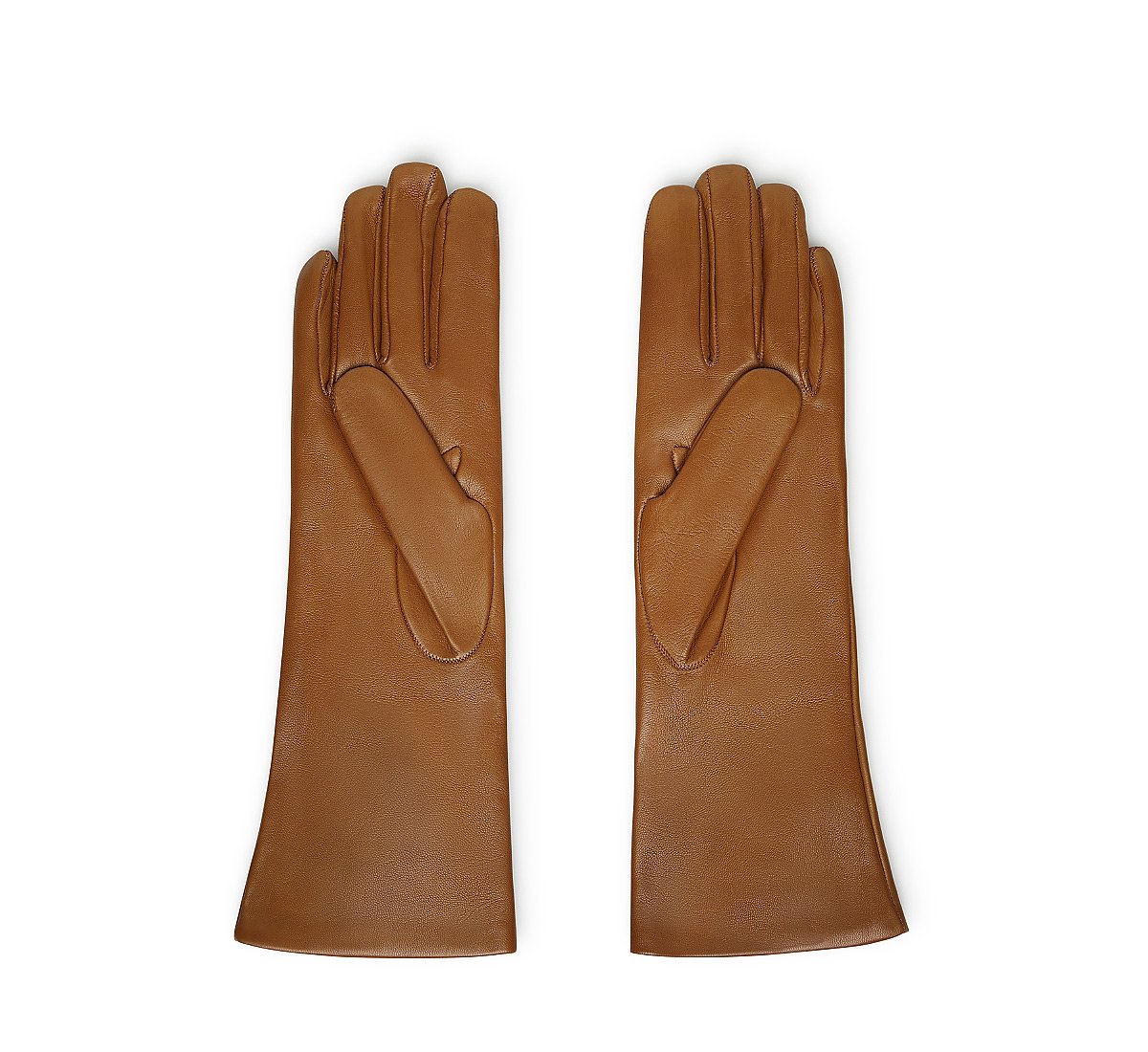 Brown leather gloves