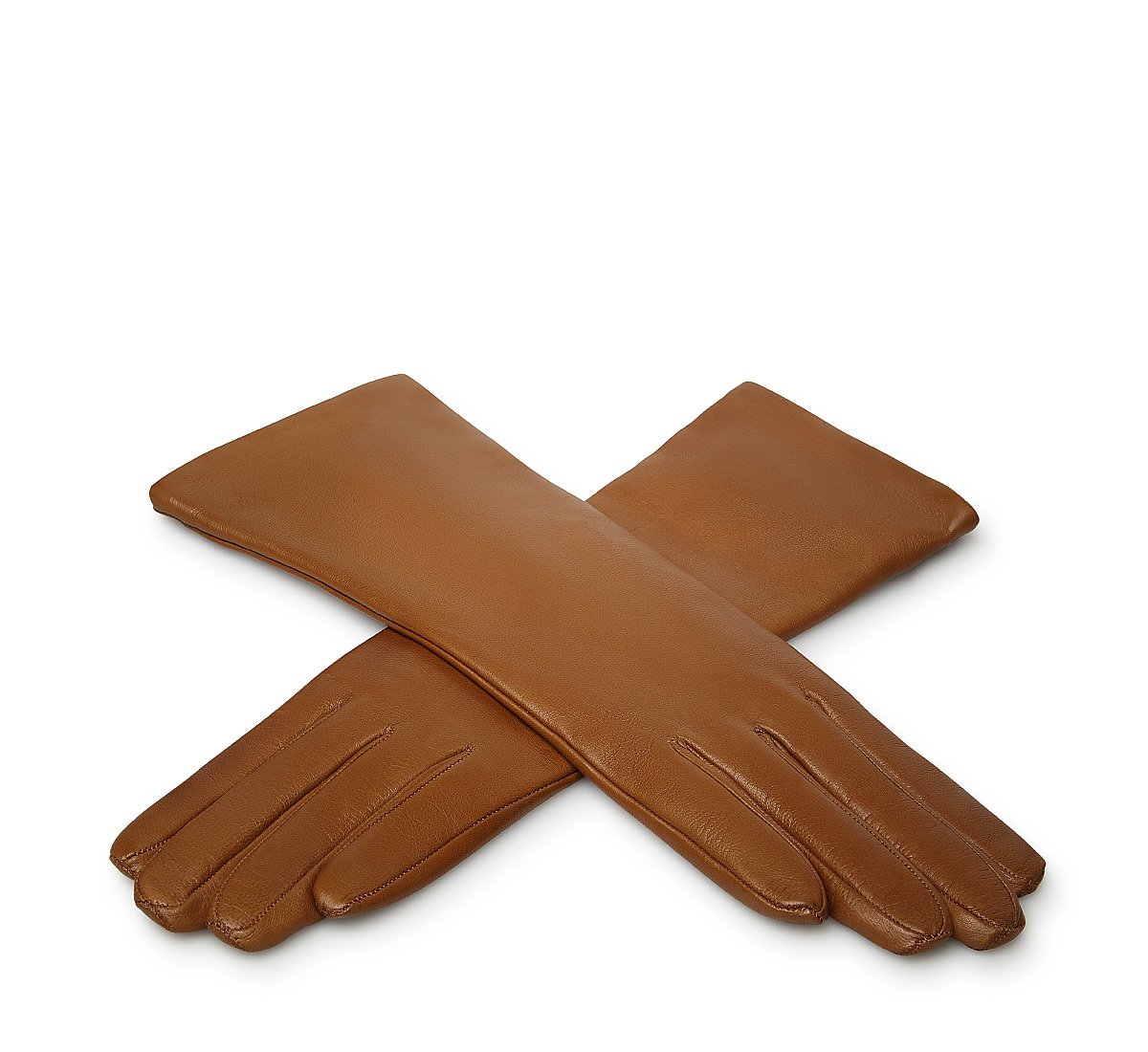 Brown leather gloves