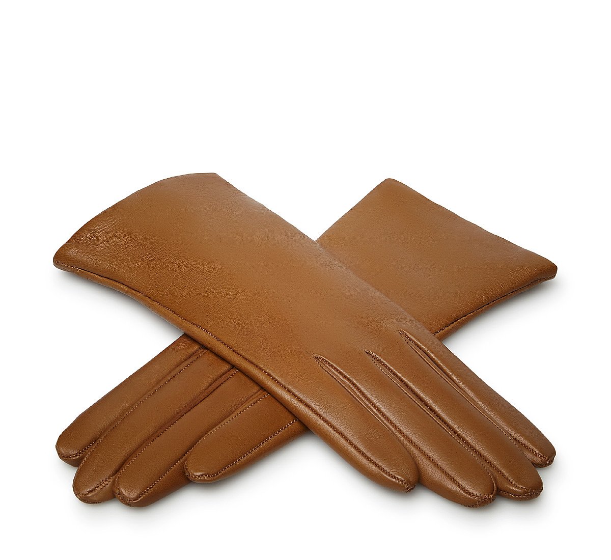 Brown leather gloves