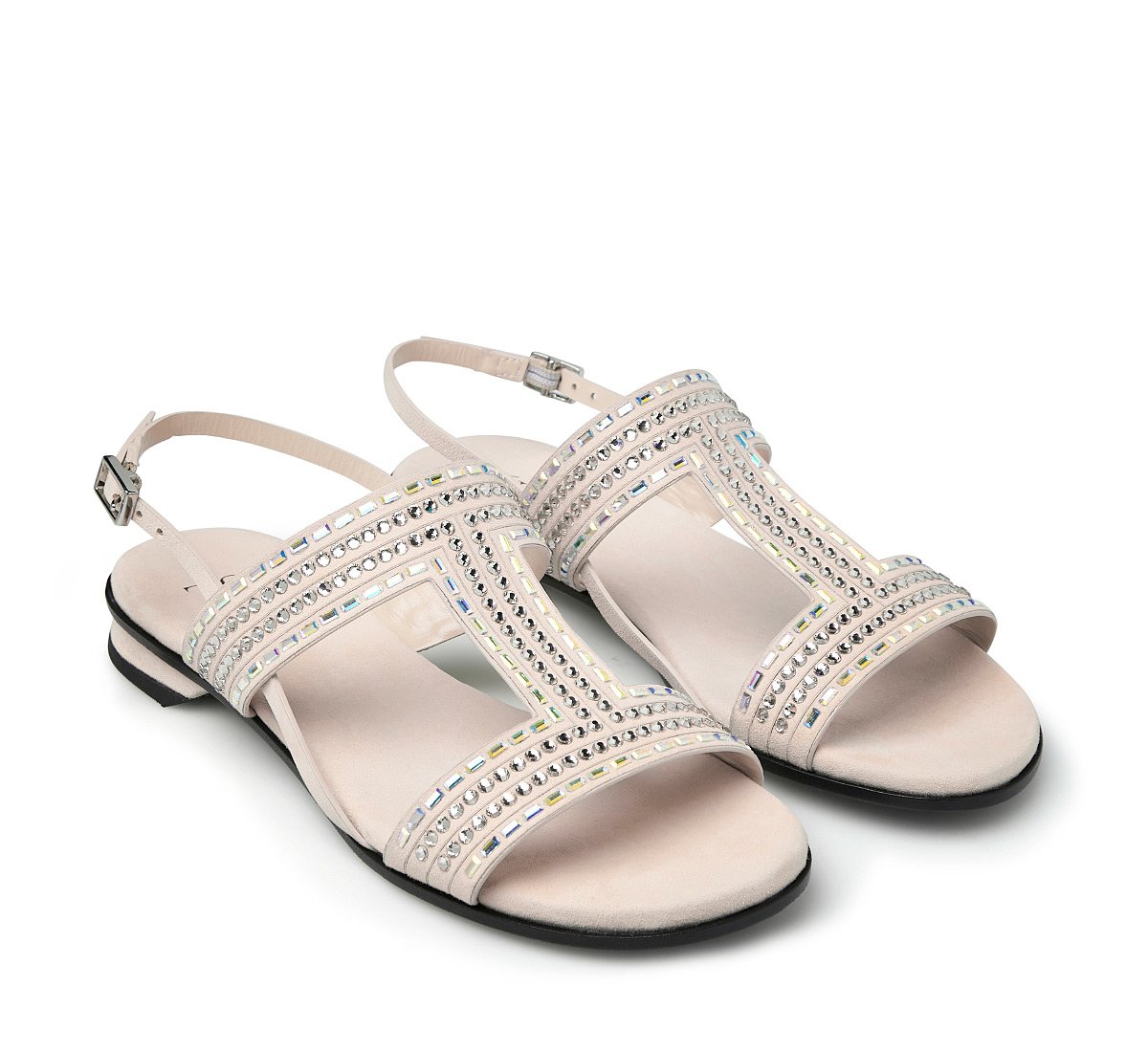 Sandals with rhinestones