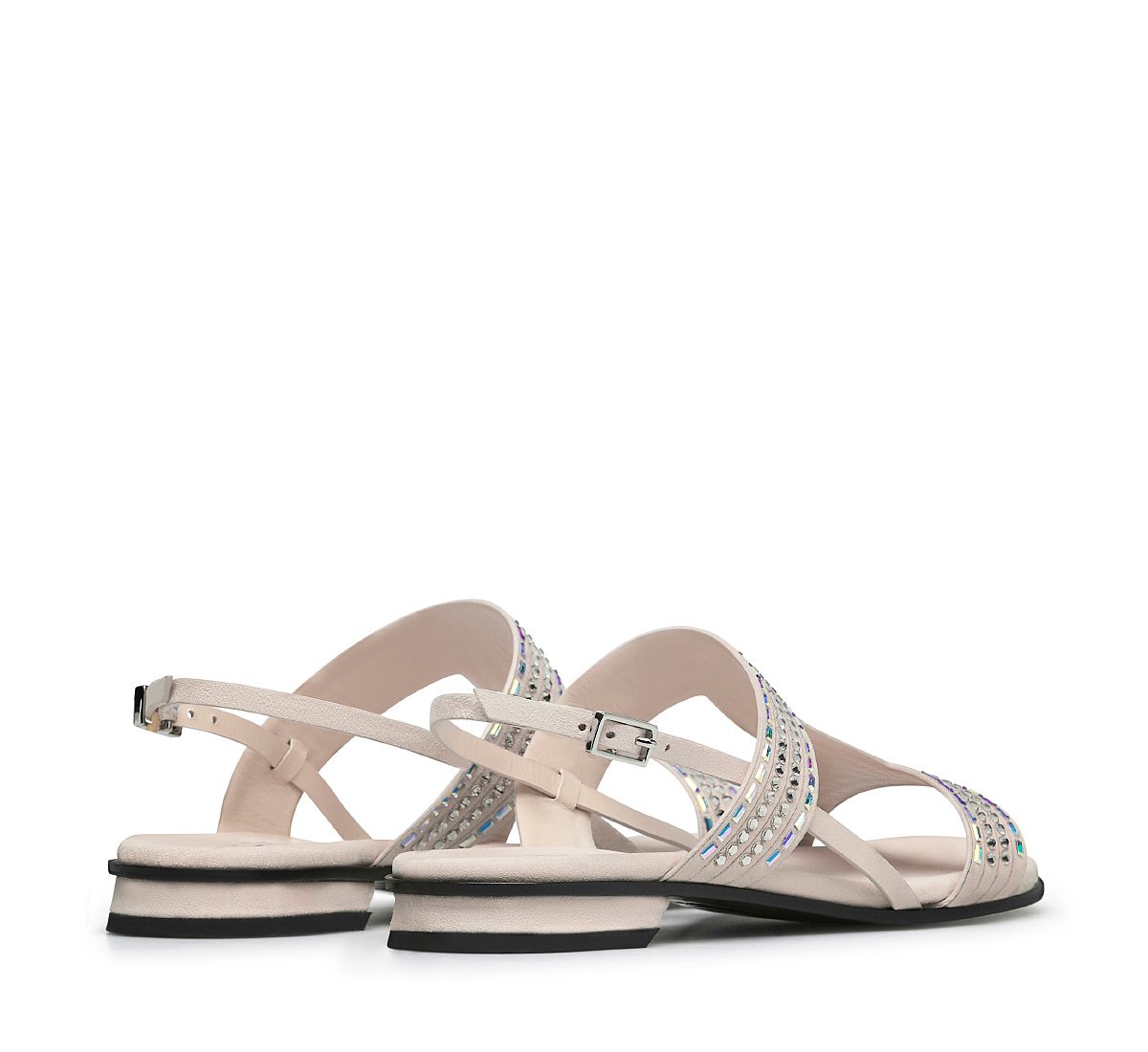 Sandals with rhinestones