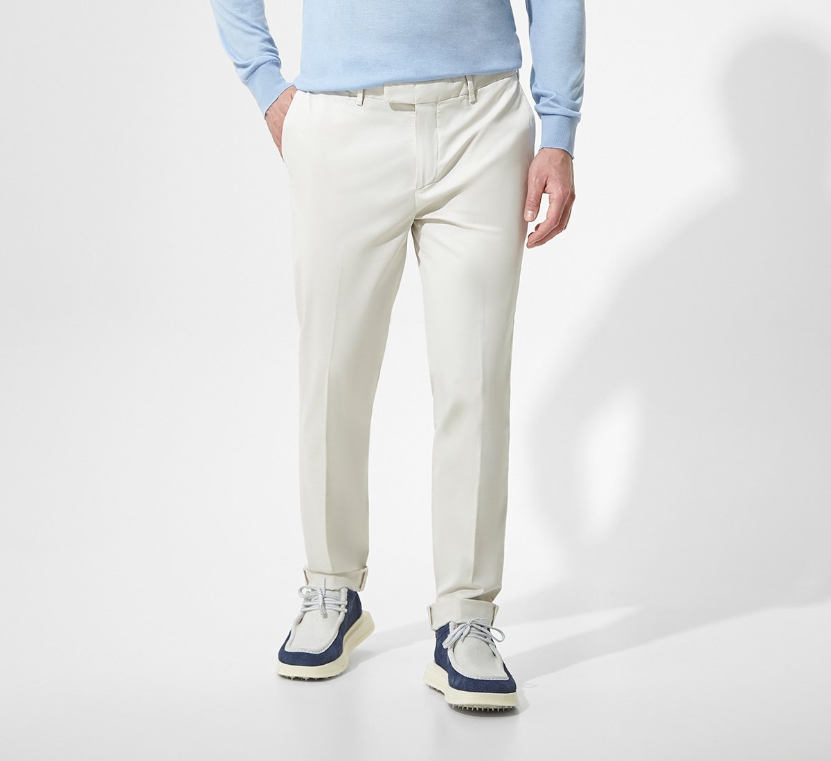 Pantaloni bianchi regular fit