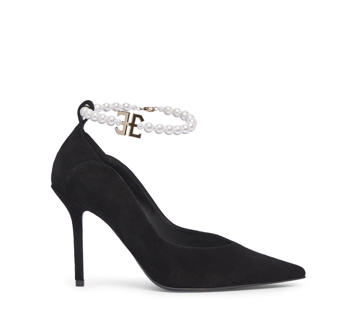 Fabi pump with a pearl ankle strap