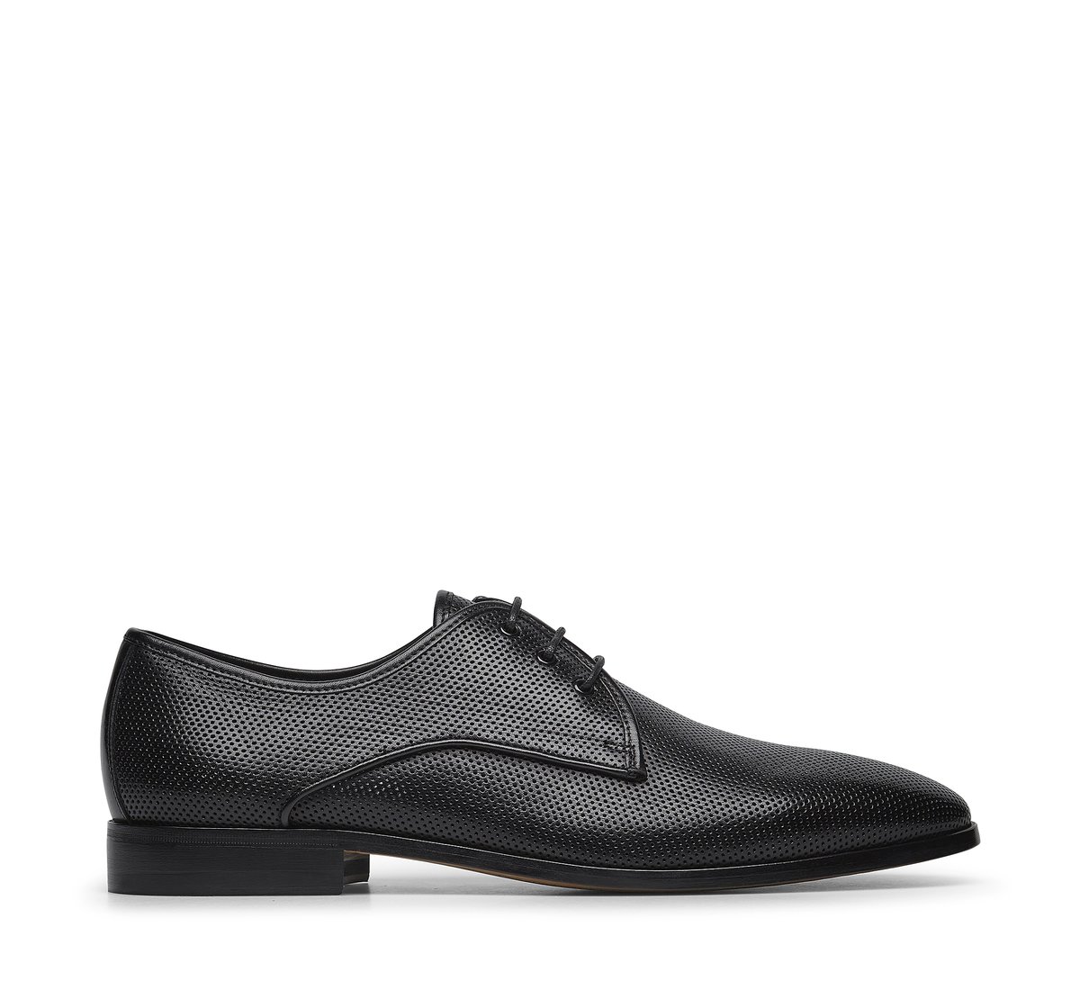 Perforated calfskin derby shoes