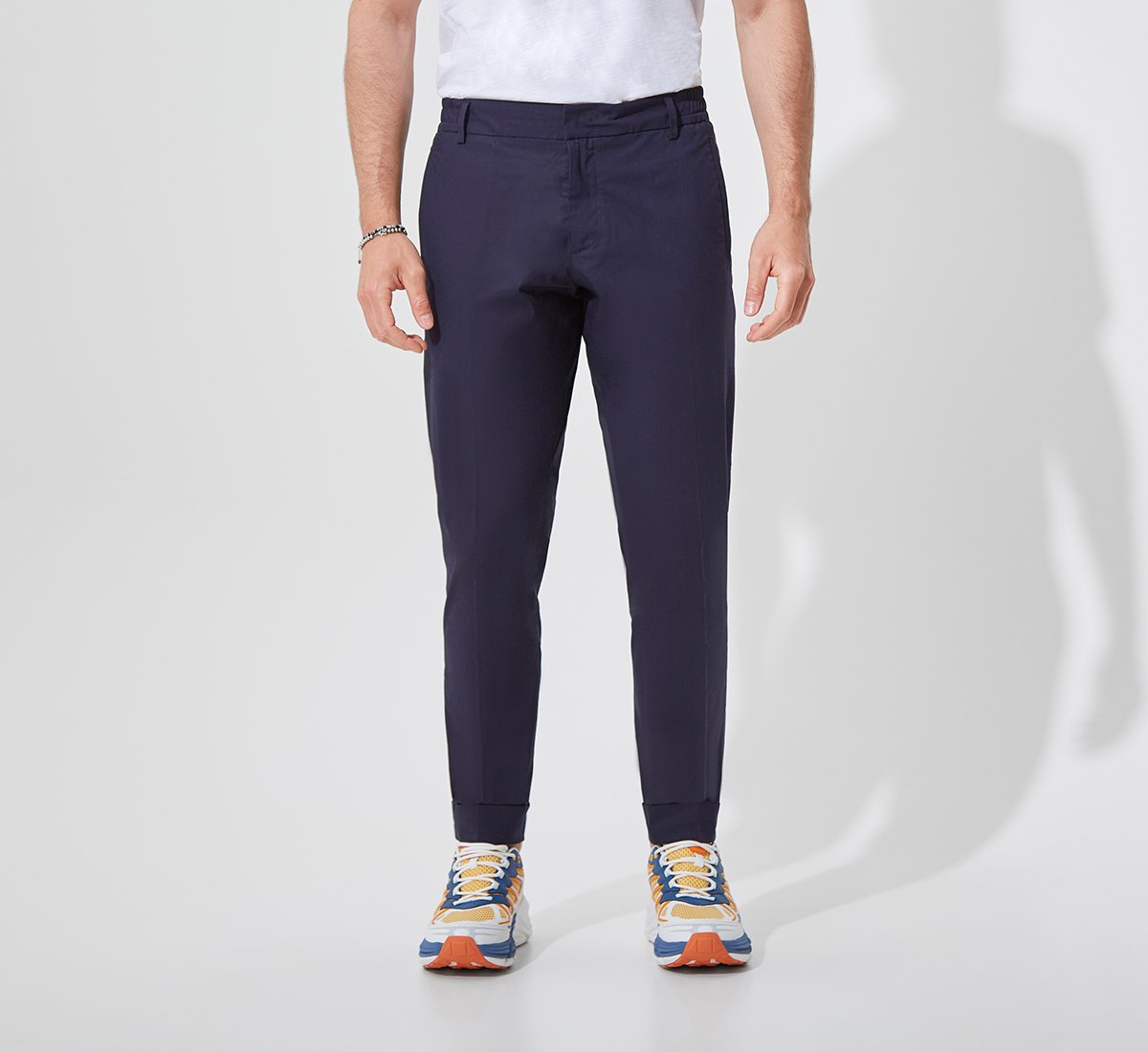 Dark Blue Cotton Chino Pants