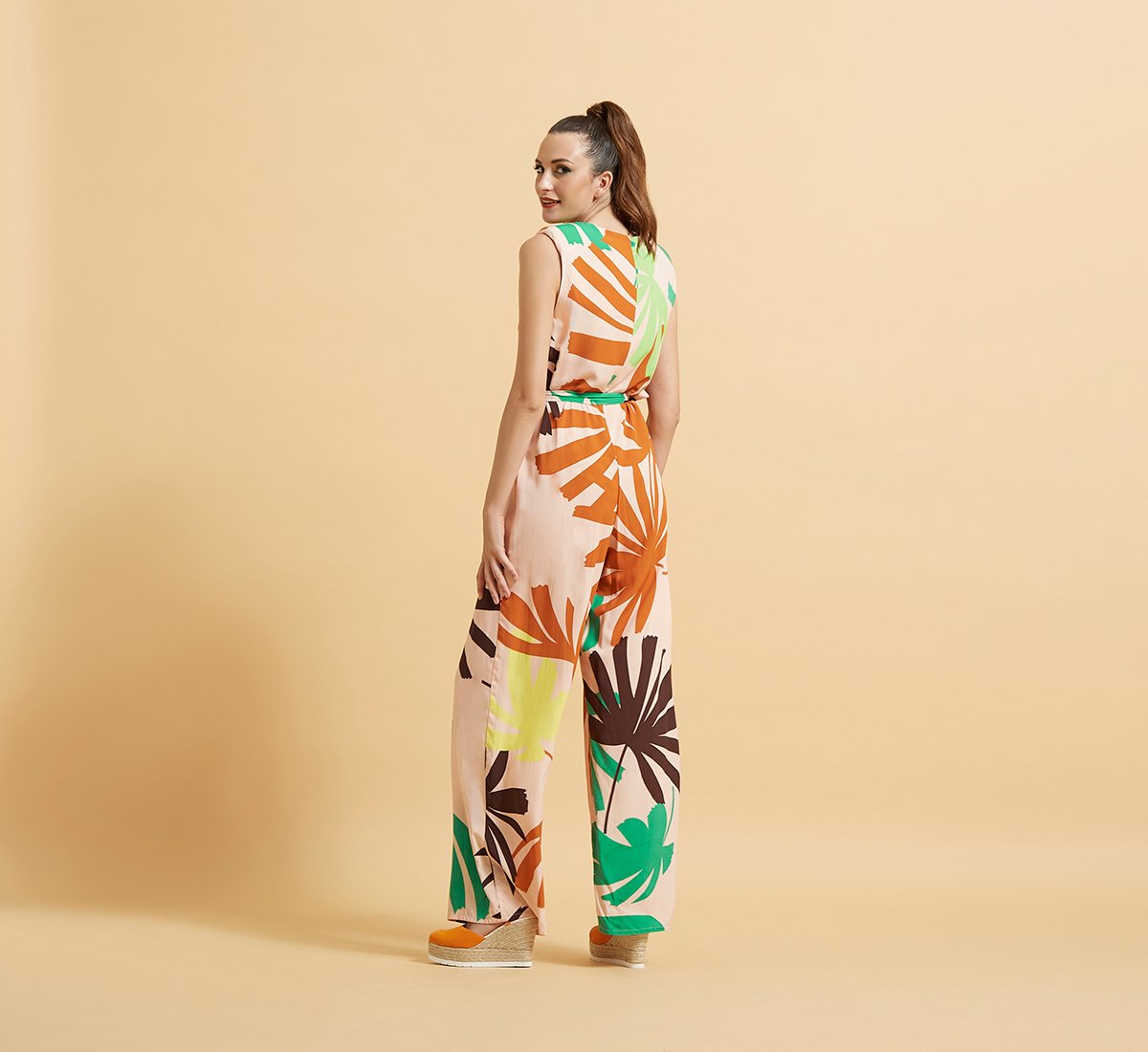 Tropical Print Jumpsuit