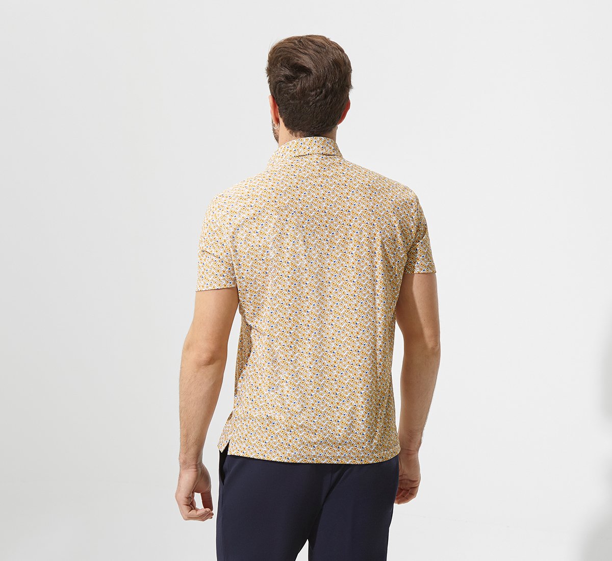 Patterned polo shirt